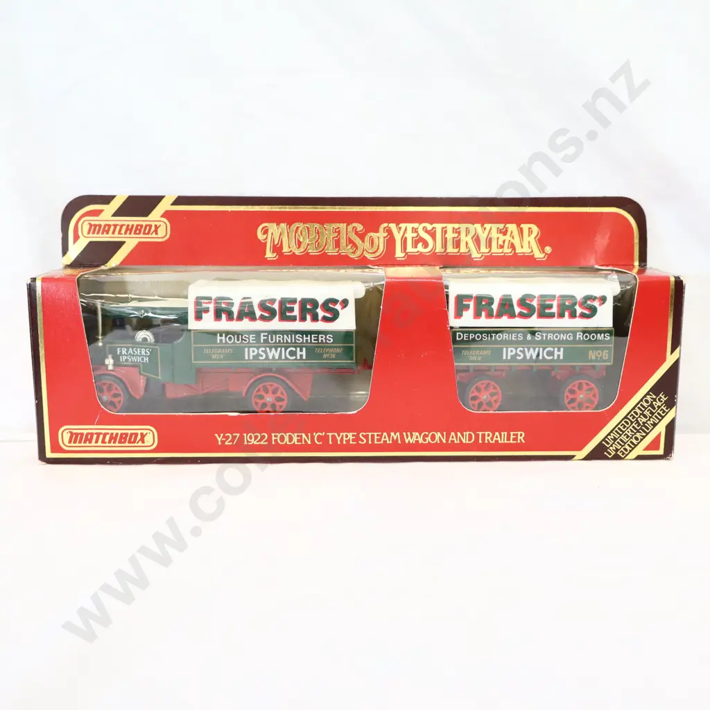 Matchbox models of yesteryear Y-27 1922 Foden 'C' Type Steam wagon and Trailer Image 1++