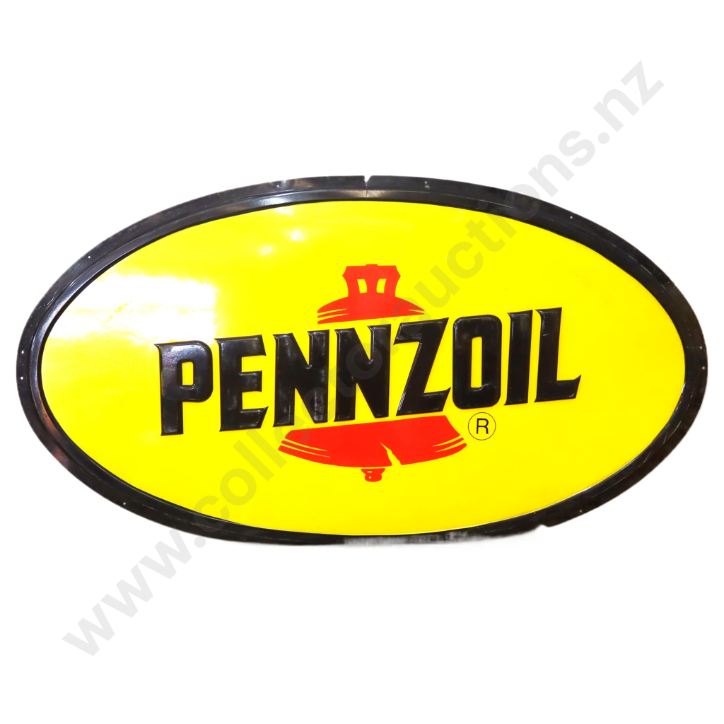 LARGE Pennzoil Embossed Sign Image 1++