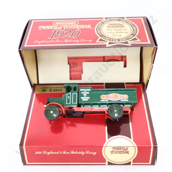 Matchbox models of yesteryear Y-9 1920 Leyland 3 Ton Subsidy Lorry 