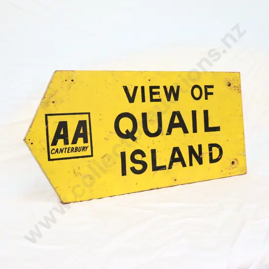 AA Canterbury View Of Quail Island Handpainted Wooden Sign