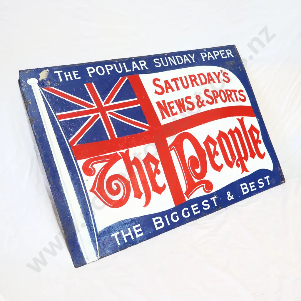 The People Newspaper Enamel Sign Image 1++