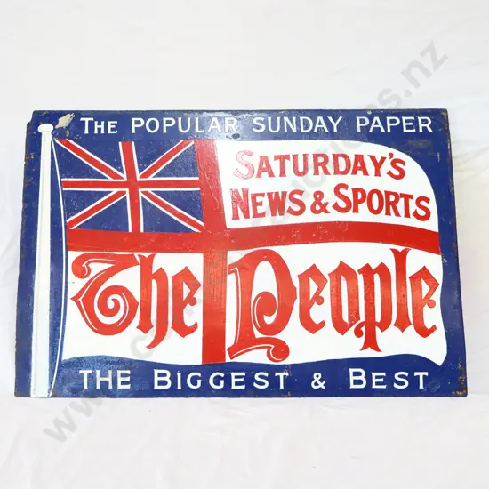 The People Newspaper Enamel Sign