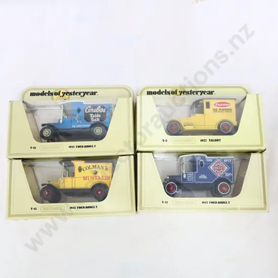 Matchbox models of yesteryear 4Pce  Taystee bread , Smiths Crisps , Colemans Mustard & Cerebos Salt