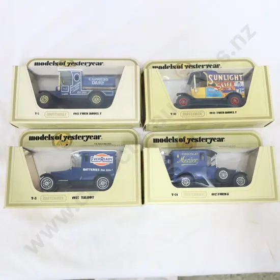 Matchbox models of yesteryear  4 Pce   Menier Chocolat , Express dairy, EverReady  & Sunlight
