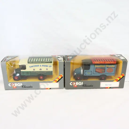 Corgi classics   2 Pce     Chivers & Sons Ltd   &  Sunshine Biscuits  Mack Truck 