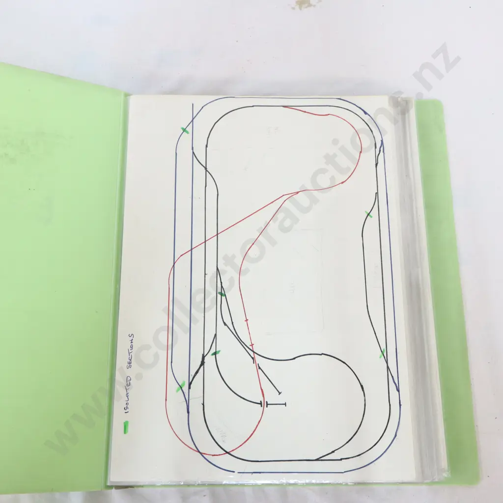 Folder of collected information track layouts and brochures  Image 1++