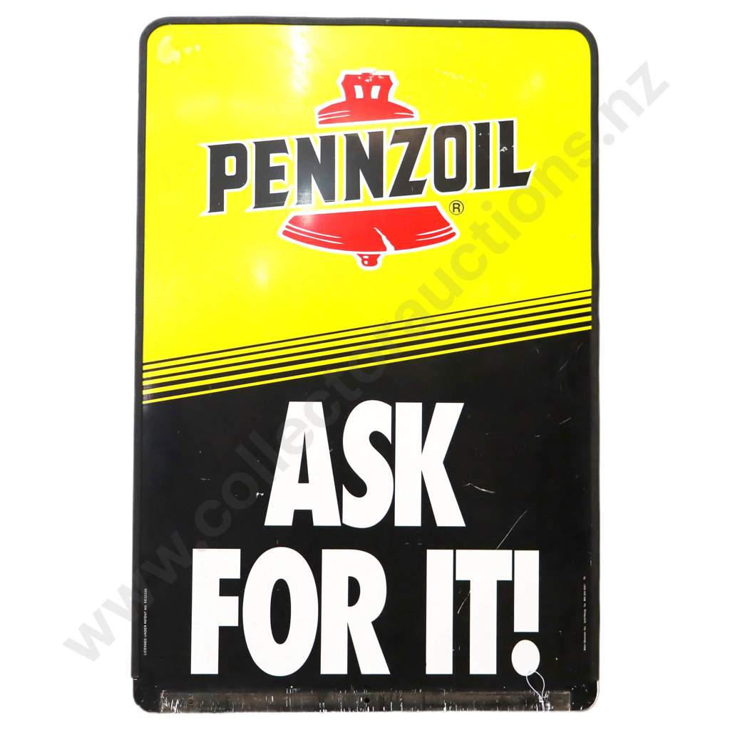 DOUBLE SIDED Pennzoil Ask For It Sign Image 1++