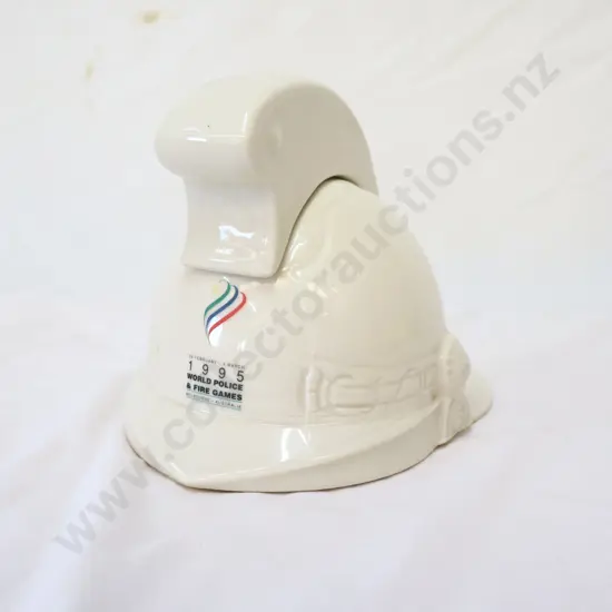 1995 World Police And Fire Games Ceramic Helmet (Full of Liquour)