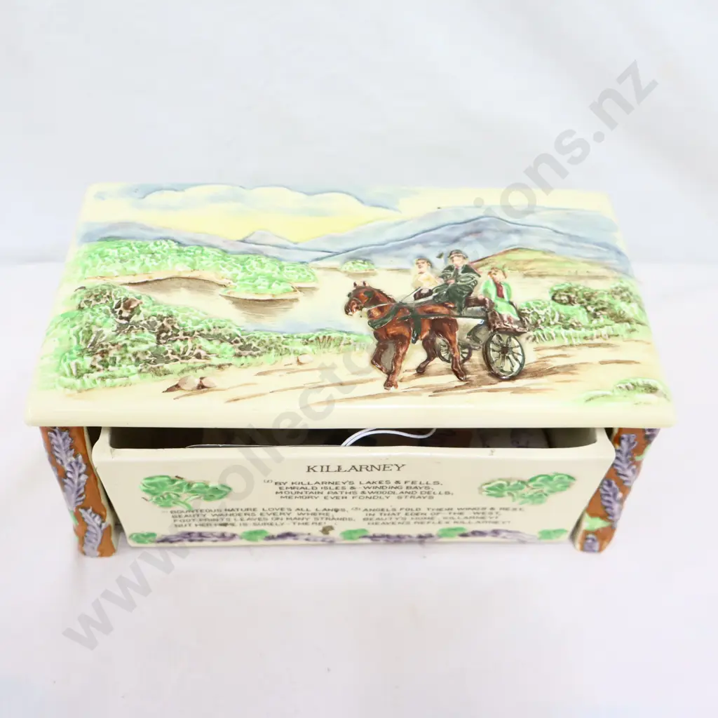 Killarney  Crown Devon Cigarette Box Missing Music Box Image 1++