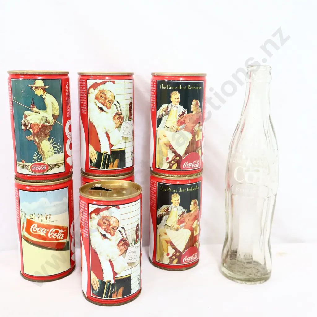 Coca Cola 7 x cans 1 x Bottle  Image 1++