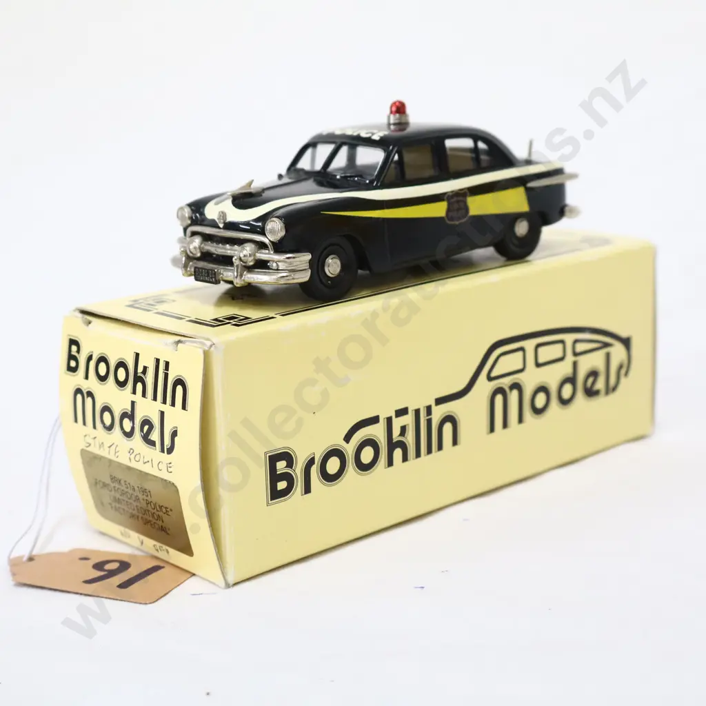 1/43 Brooklin Models 1951 Ford Fordor Police Limited Edition Factory Special Image 1++