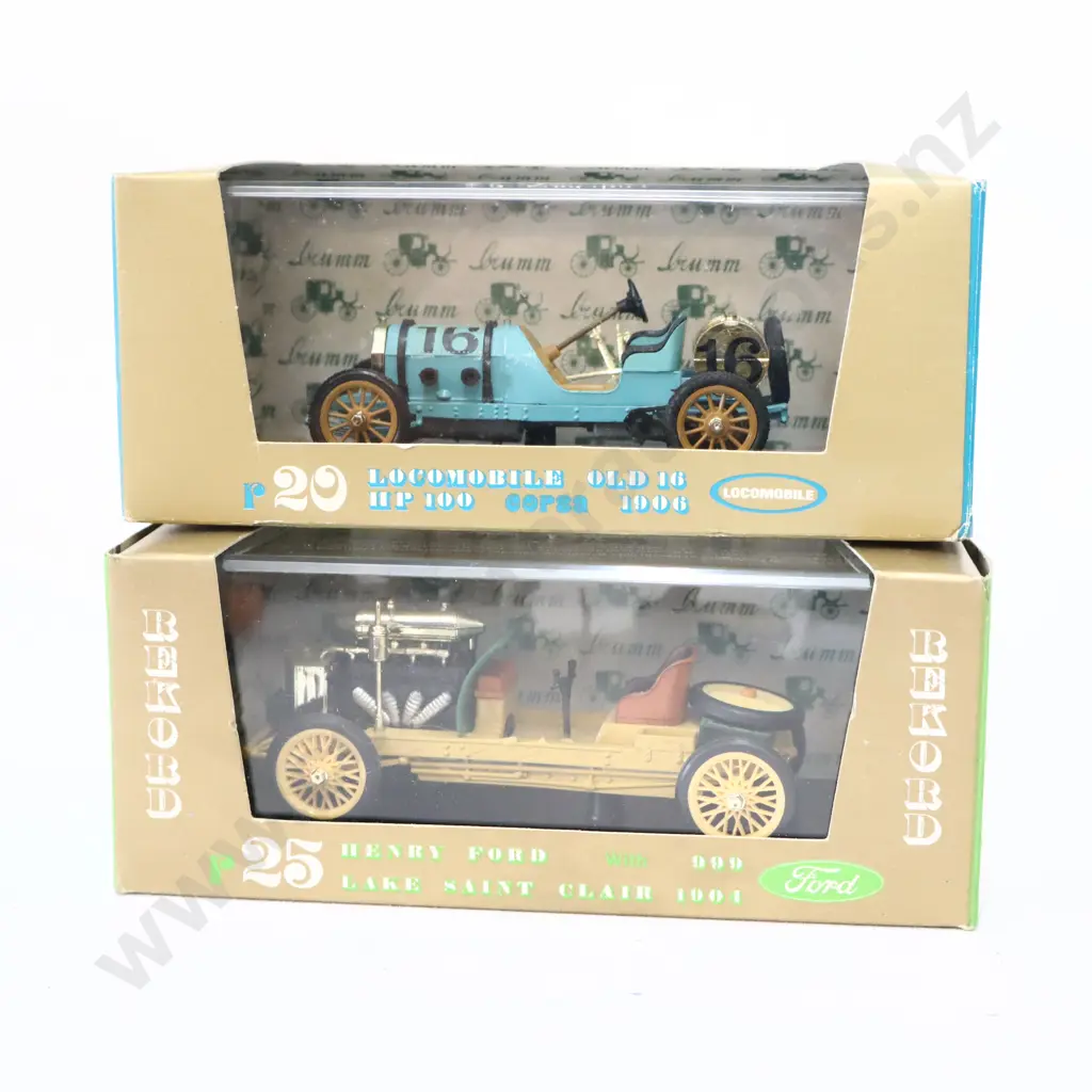 1/43 Brumm Models 1904 Ford Lake Saint Clair And 1906 Locomobile Old 16 Image 1++