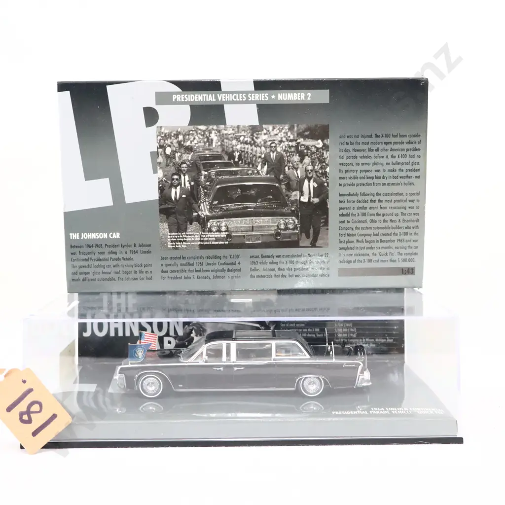 1/43 Minichampe Presidential Series 1961 Lincoln Continental Presidential Vehicles No 2 Image 1++