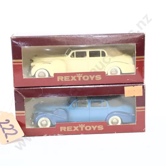 1/43 Rextoys Cadillac V16 1940 Coupe De SS PIE XII And Cadillac 1940 Coupe De Ville Ouvert
