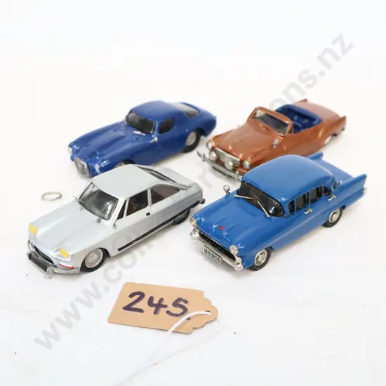 1/43 Kitset White Metal Cars x 4