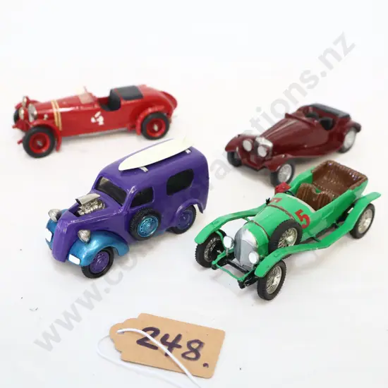 1/43 Kitset White Metal Cars x 4
