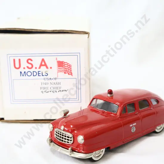 1/43 U.S.A  Models     U.S.A 3F  1949   Nash Fire  Chief  Statesman