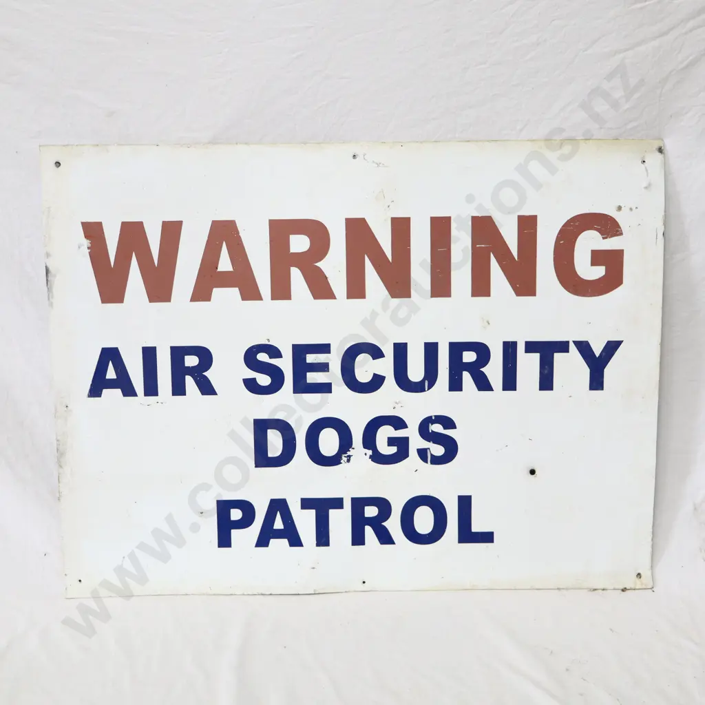 Warning Air Security Dogs Tin Sign Image 1++