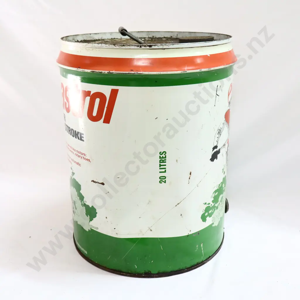 Castrol Super Two Stroke Motor Oil Tin Image 1++