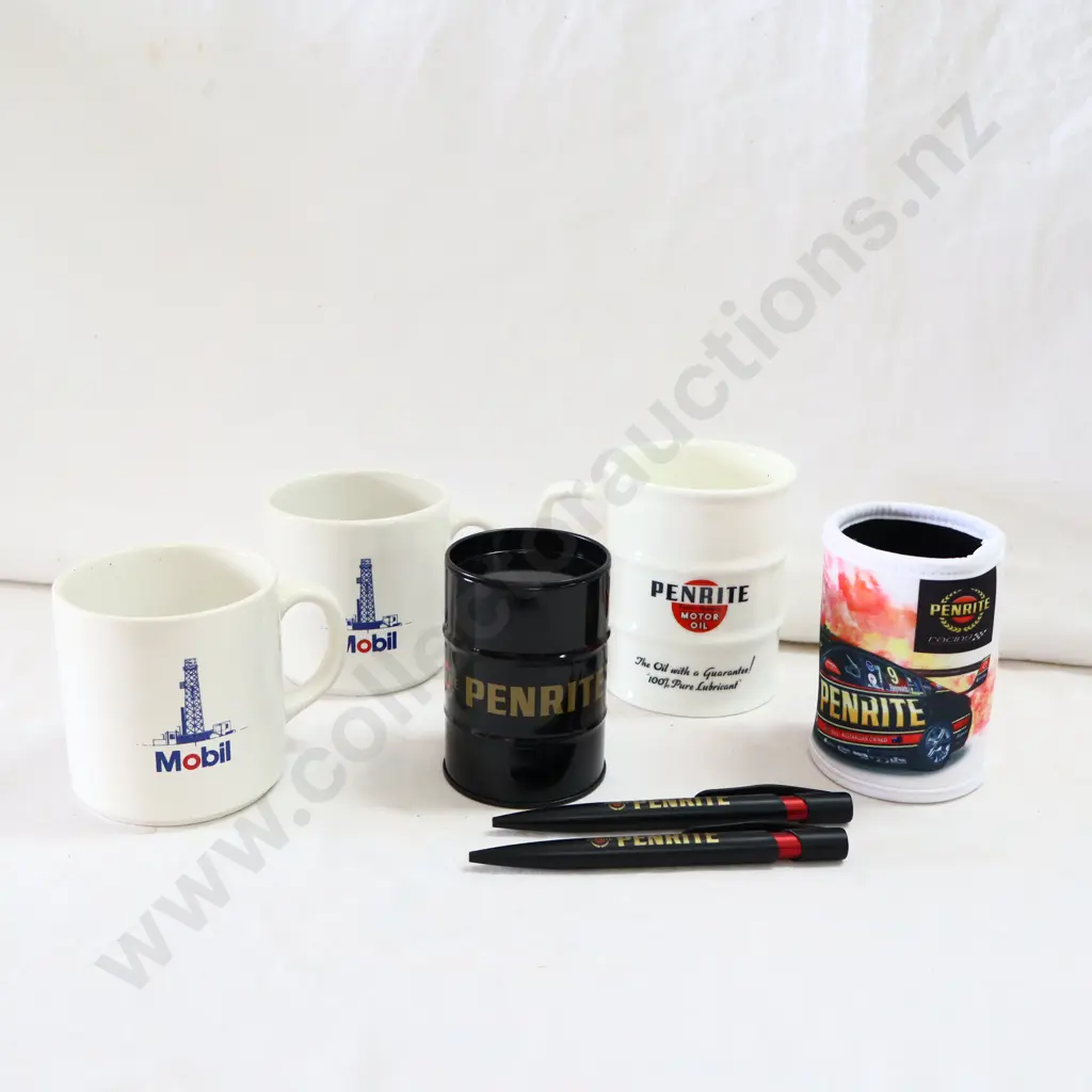Mobil Mugs x 2, Penrite Items x 5 Image 1++
