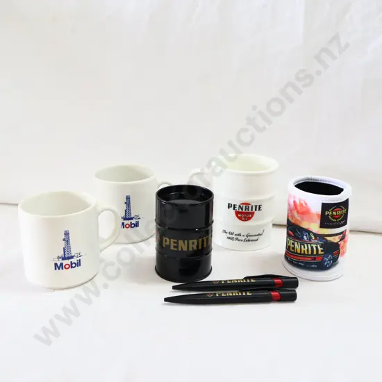 Mobil Mugs x 2, Penrite Items x 5