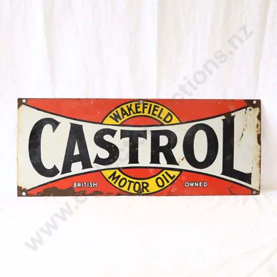 Castrol Enamel Bowtie Sign