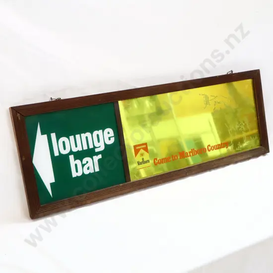Vintage Marlboro Lounge Bar Mirror