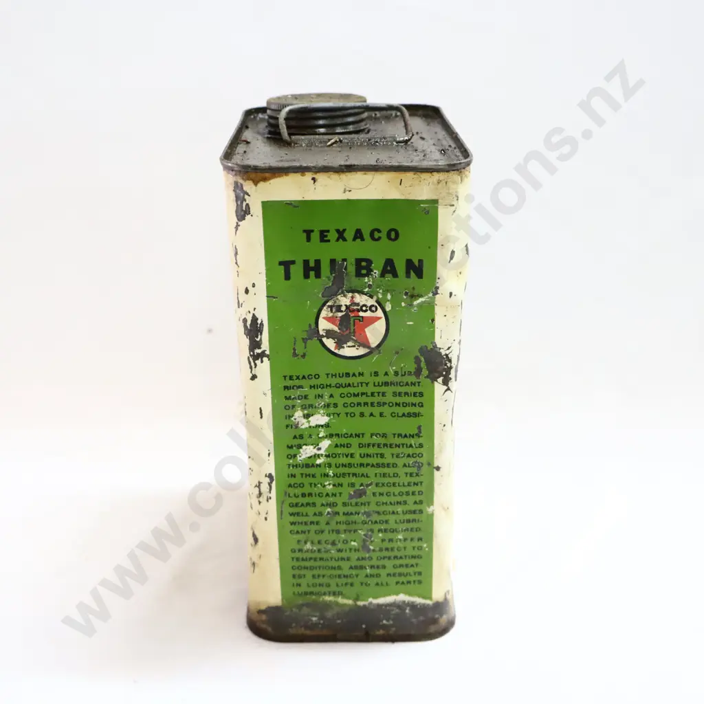 EARLY Texaco Thuban Oil Tin Image 1++