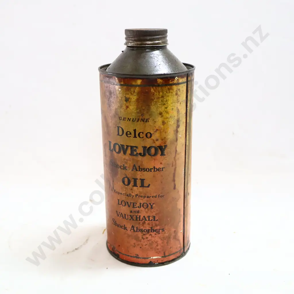 Delco Lovejoy Shock Absober Oil tin Image 1++