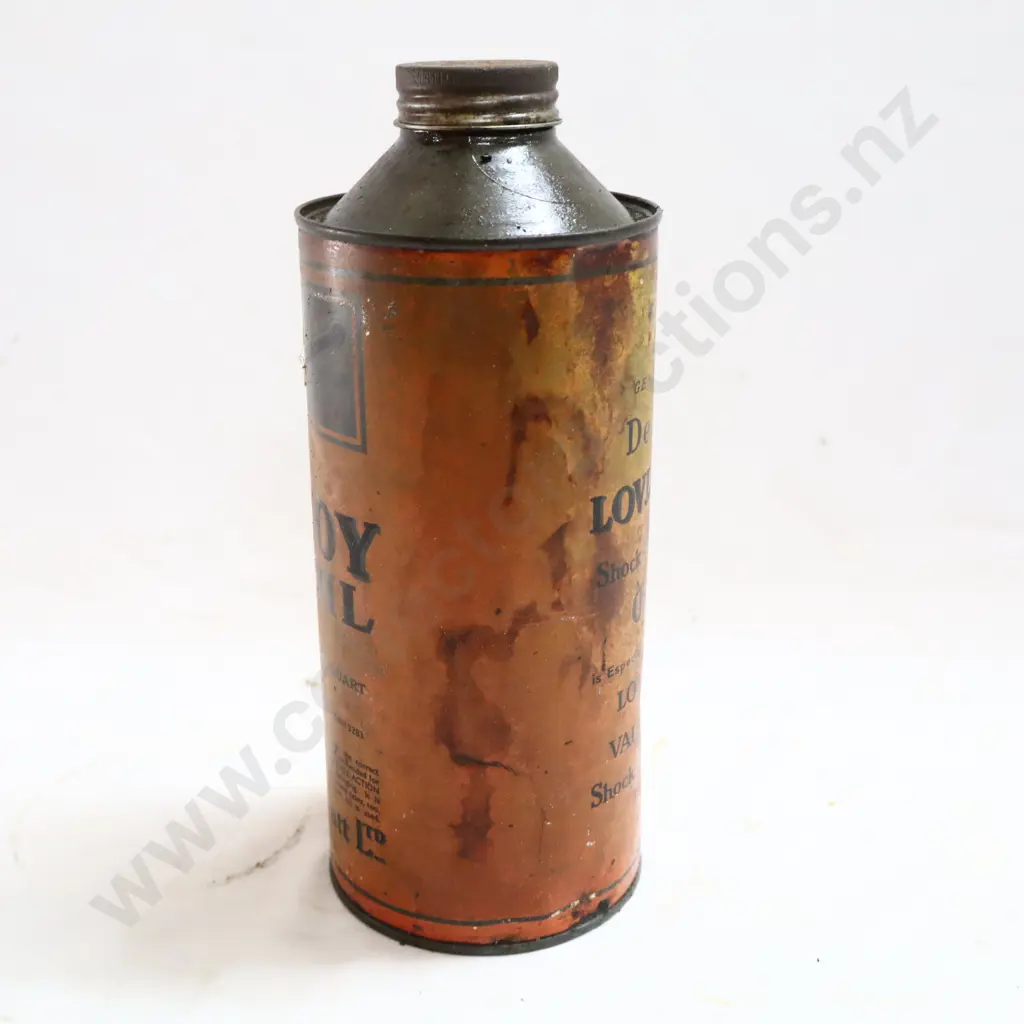 Delco Lovejoy Shock Absober Oil tin Image 1++