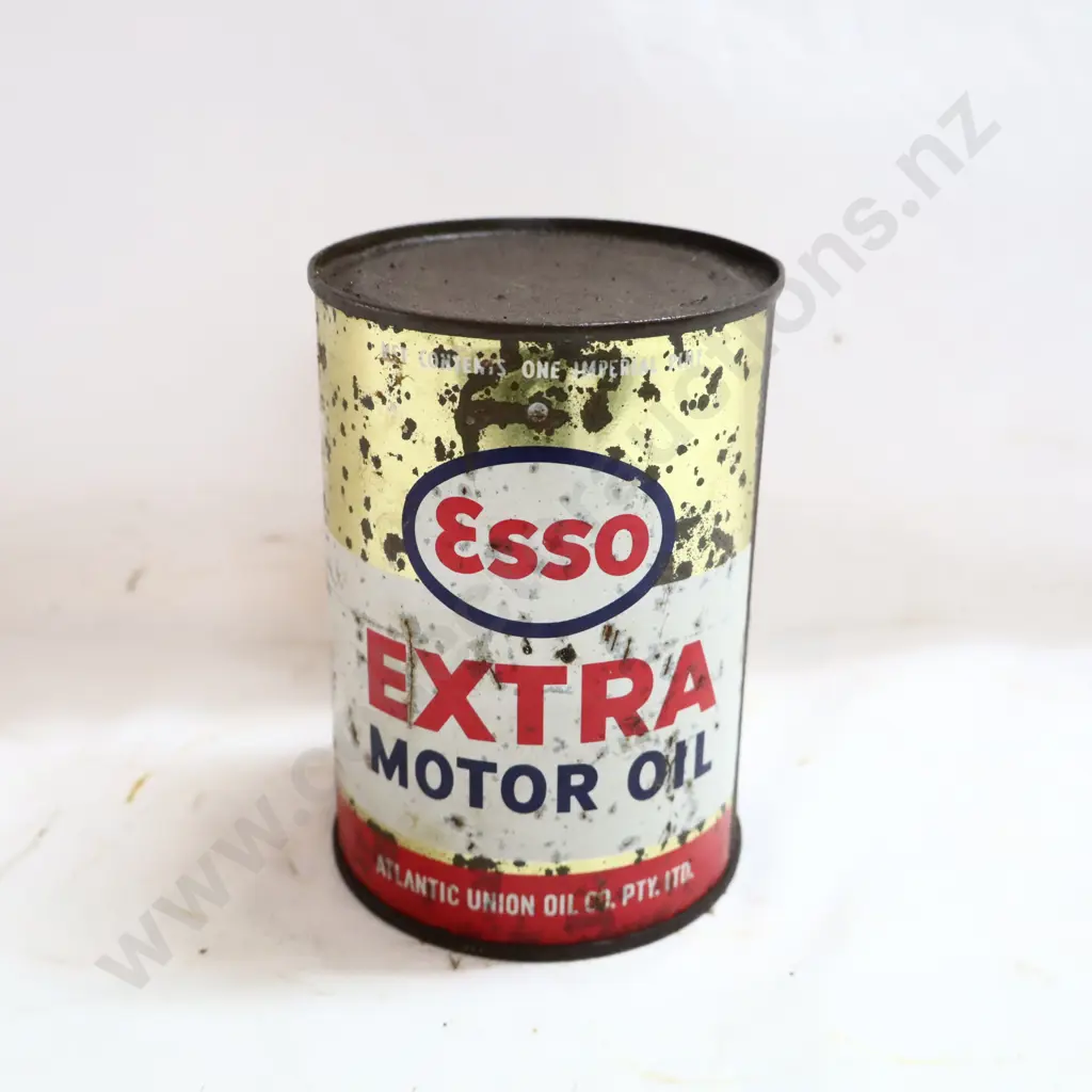 NEW OLD STOCK FULL Esso Motor Oil Tin Image 1++