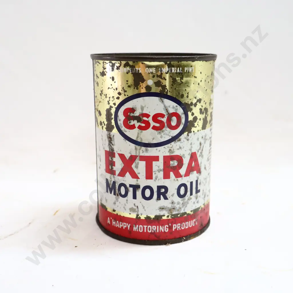 NEW OLD STOCK FULL Esso Motor Oil Tin Image 1++