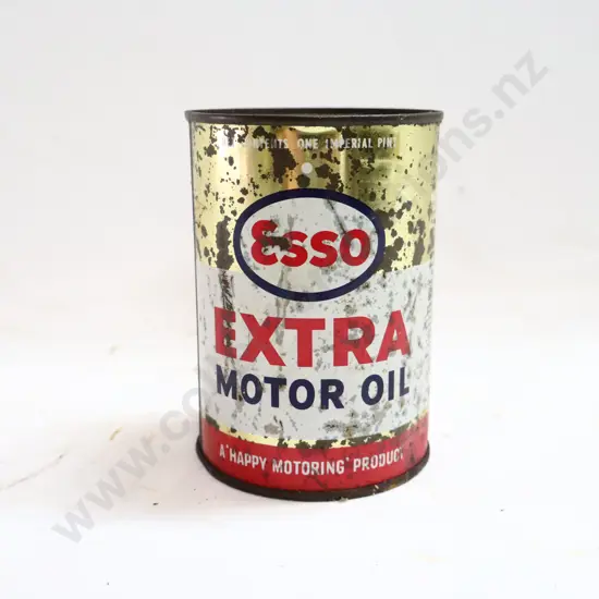 NEW OLD STOCK FULL Esso Motor Oil Tin
