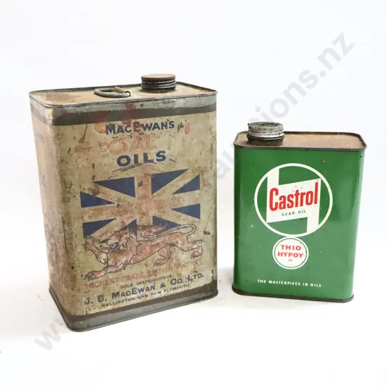 MacEwan's And Castrol Oil Tins