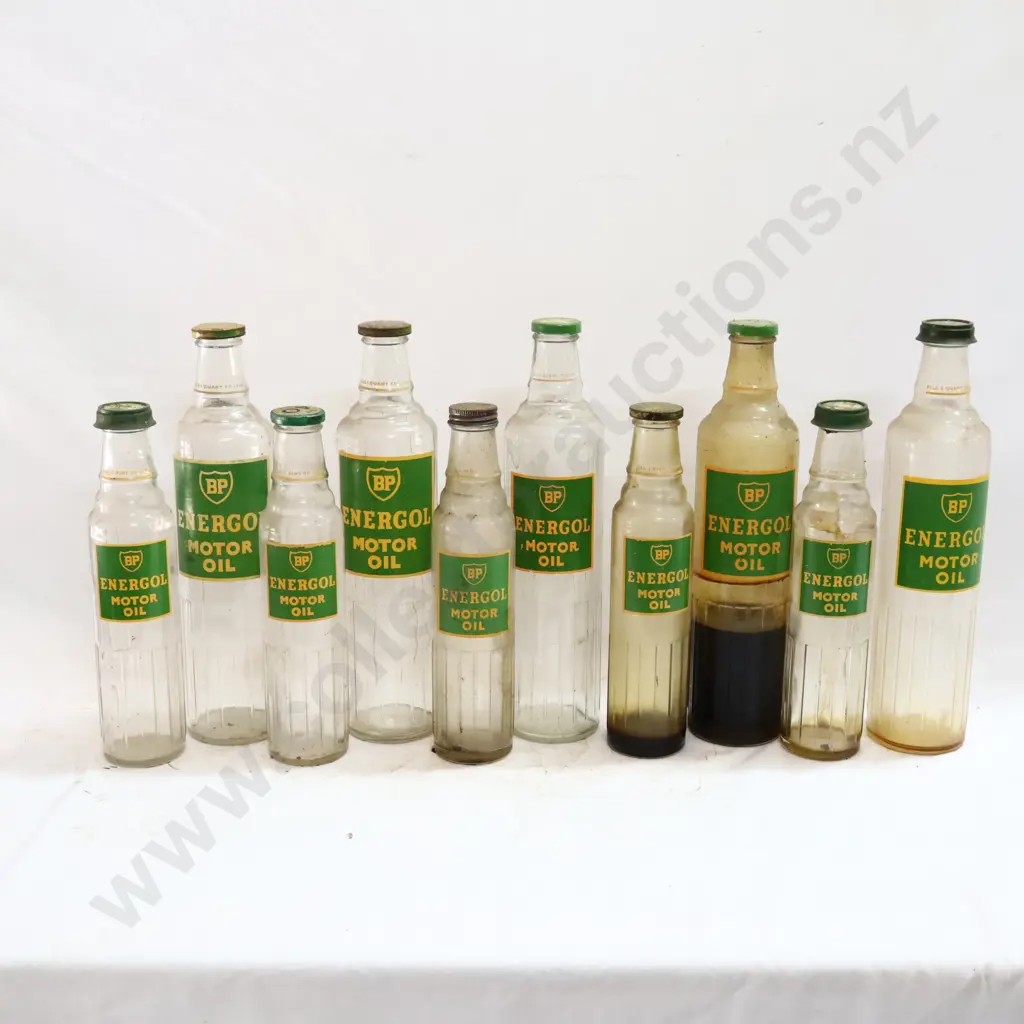 BP Energol Bottle Rack With 5 BP Energol Quarts And 5 BP Energol Pints Image 1++