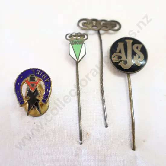 Motorcycles AJS, DKW, Ariel, Auto Union Enamel Pins