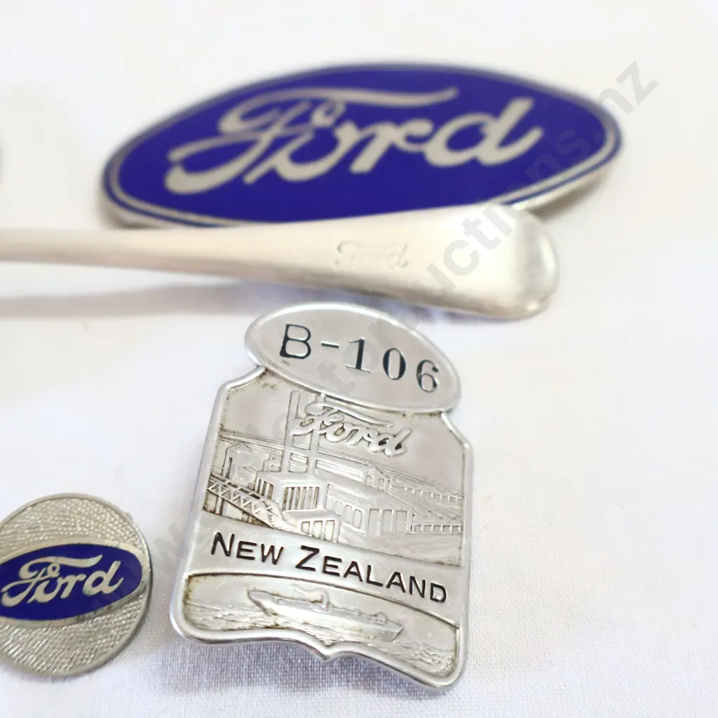 Ford Enamel Badges, Ford Badges And Ford Spoon x 7 Image 1++
