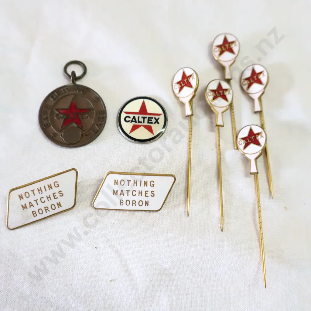 Caltex Enamel Pins And Badges x 9 Image 1++