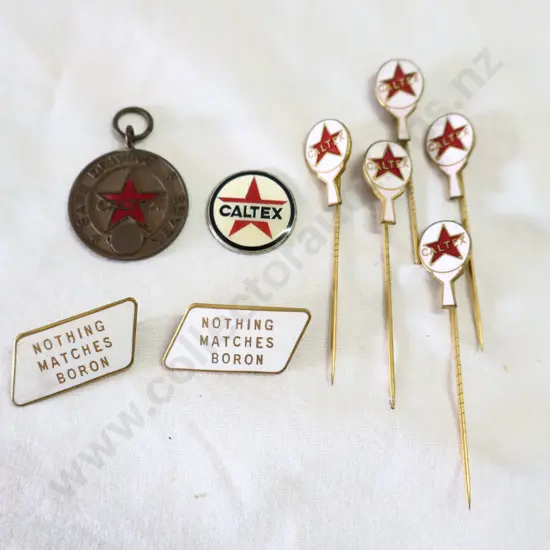 Caltex Enamel Pins And Badges x 9