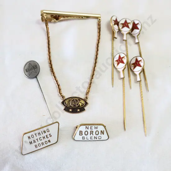Caltex Enamel Pins And Badges, Tie Clip x 9