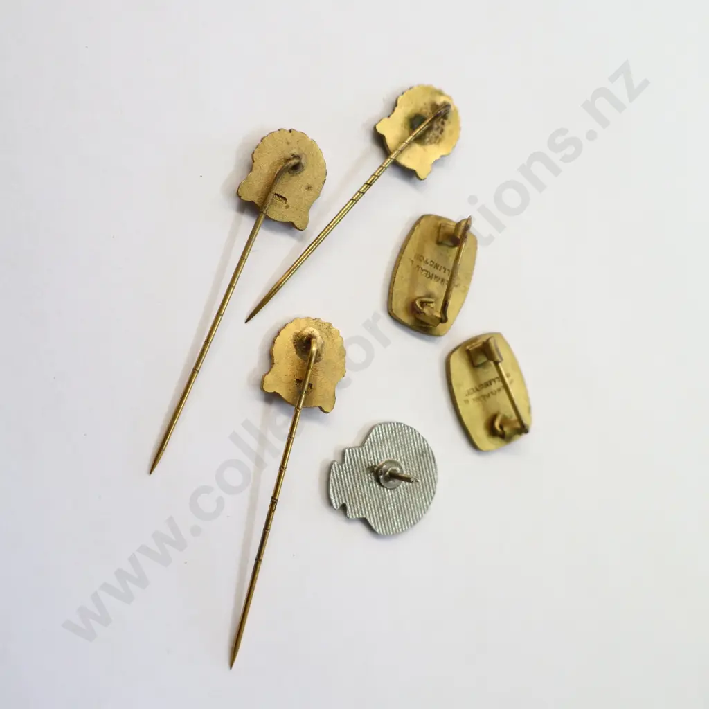 Early Enamel Shell Service Pins And Badges Image 1++