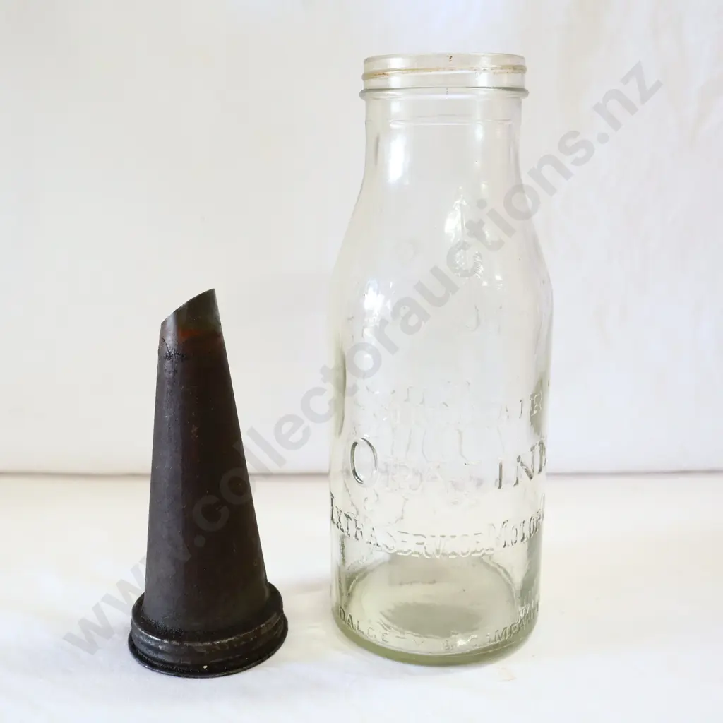 RARE Sinclair Quart Oil Bottle Image 1++