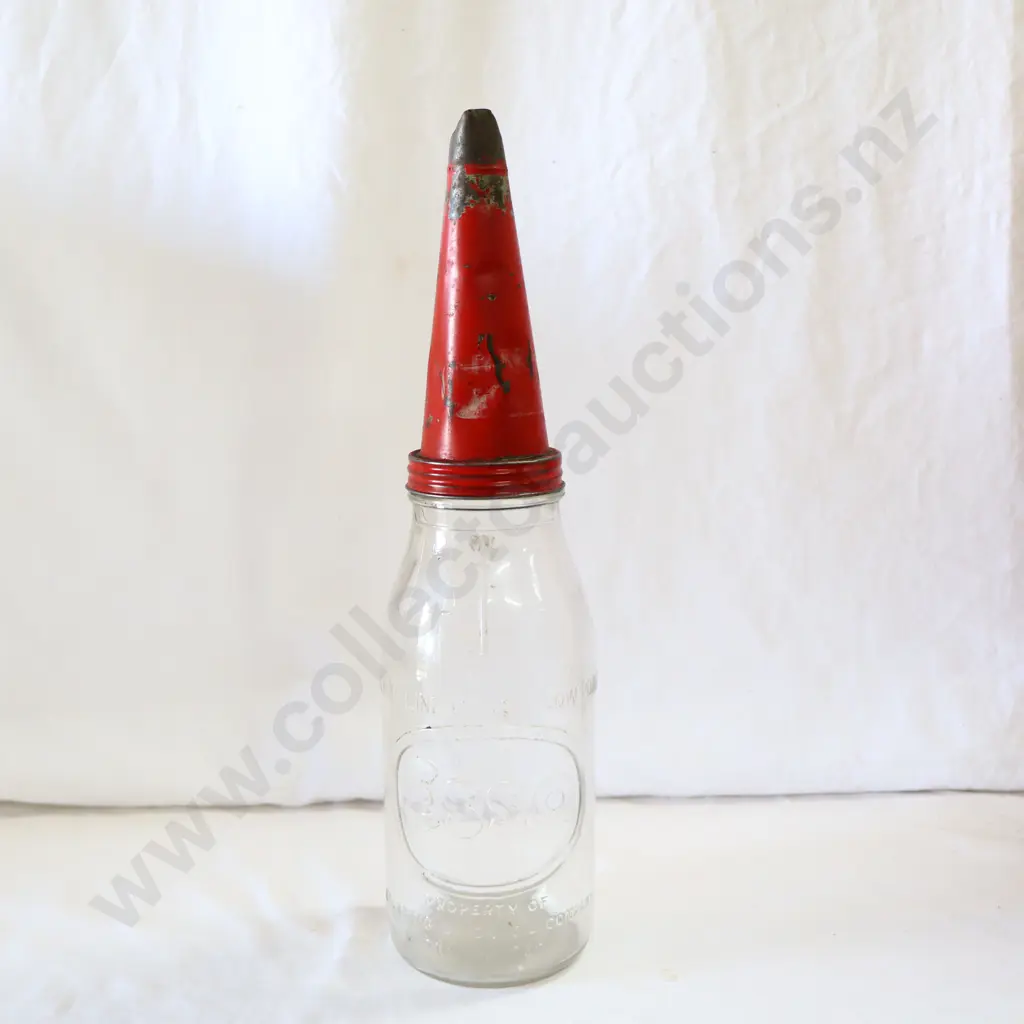 RARE Esso 1 Quart Oil Bottle Image 1++