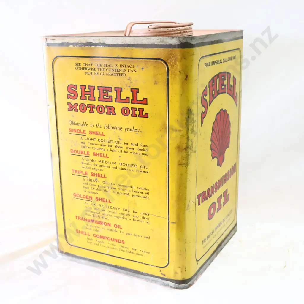 EARLY Shell Transmission Oil Tin Image 1++