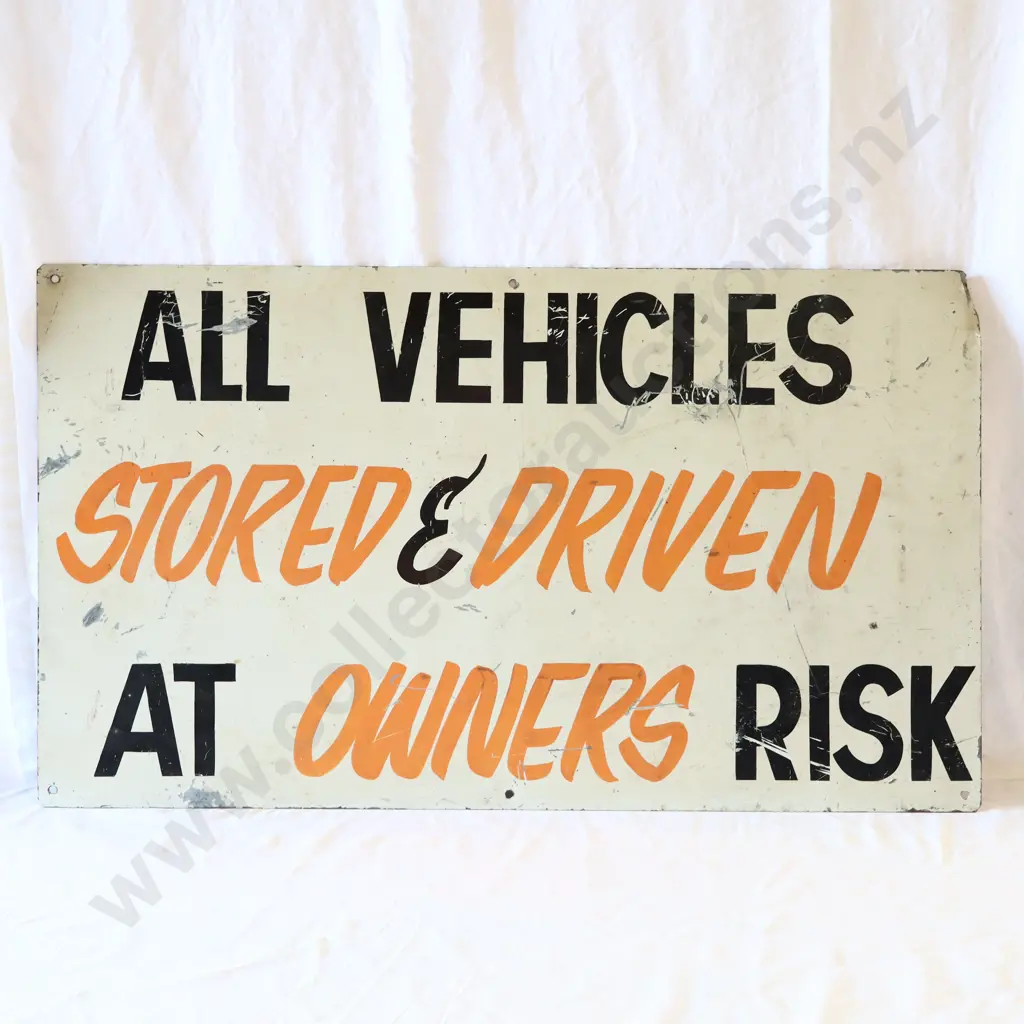Vintage Handpainted Garage Workshop Sign Image 1++