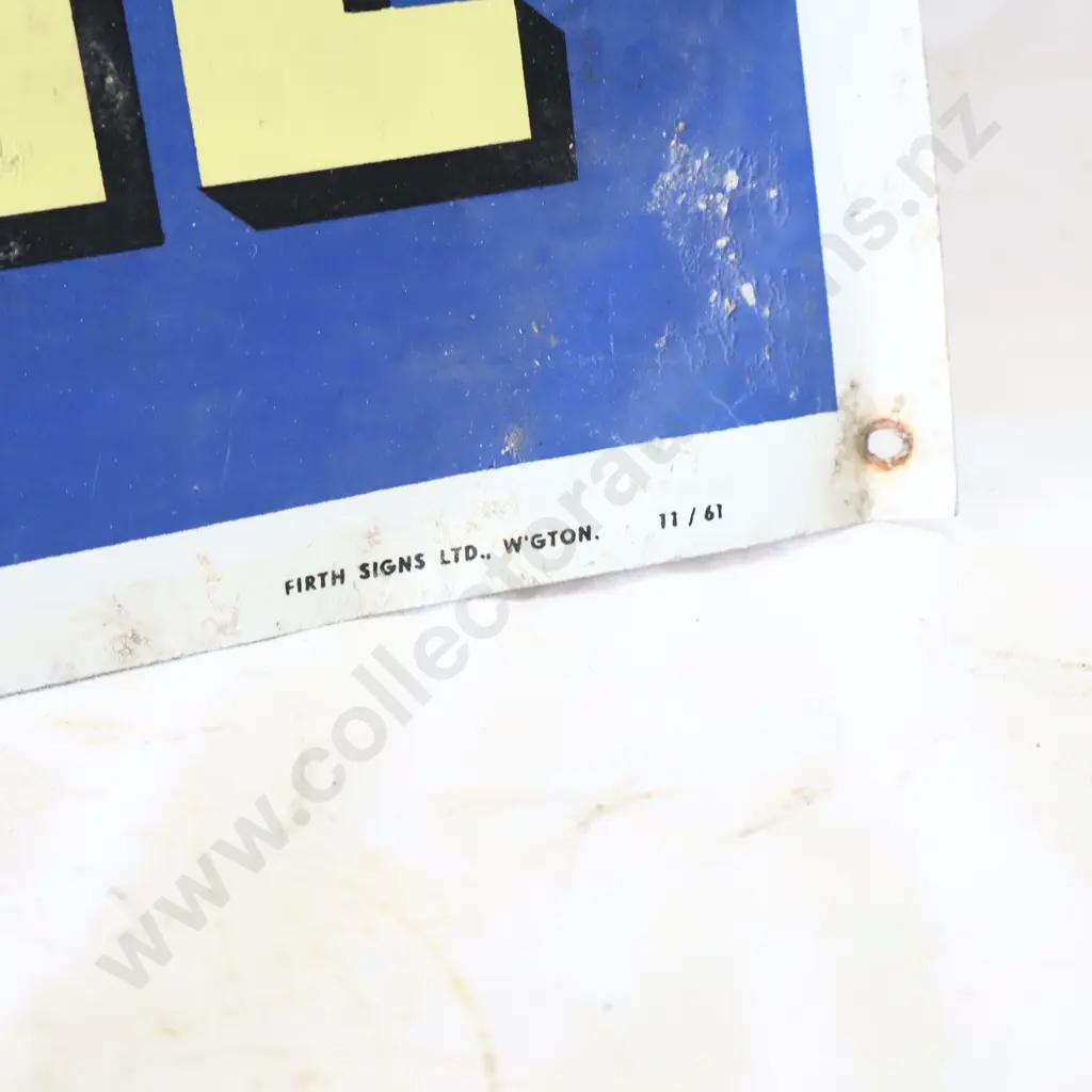 We Sell Crystal Tin Icecream Sign Firth Signs Wellington, Dated 1961 Image 1++