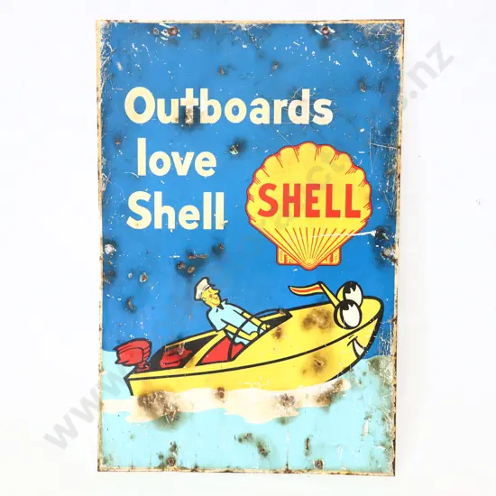 Modern Outboards Love Shell Sign