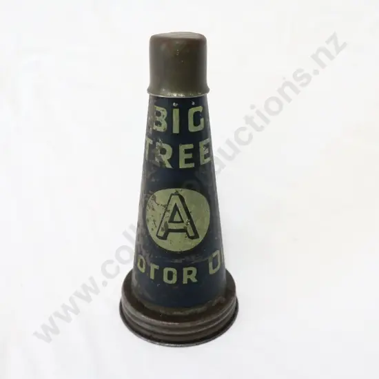 Big Tree Motor Oil Bottle Tin Top