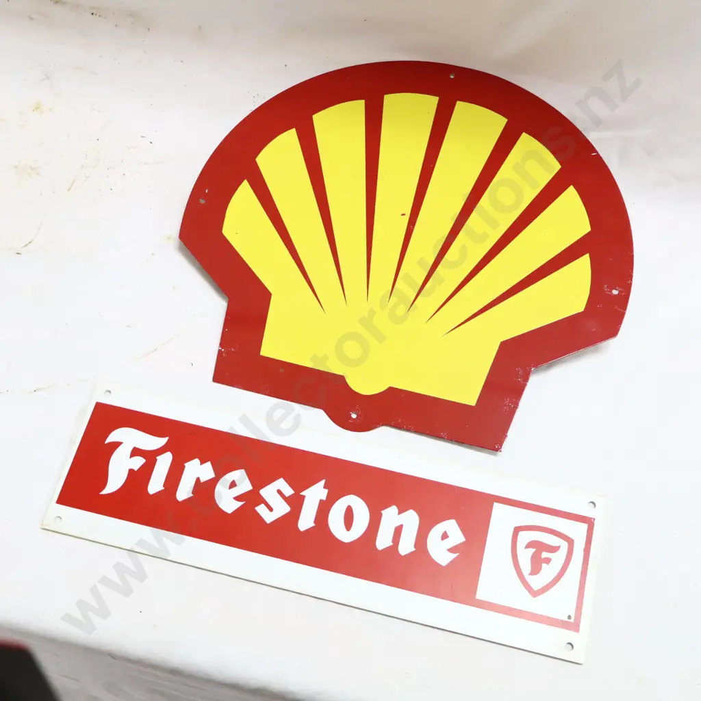 Plastic Firestone Stone And Shell Petrol Bowser Clam. Image 1++