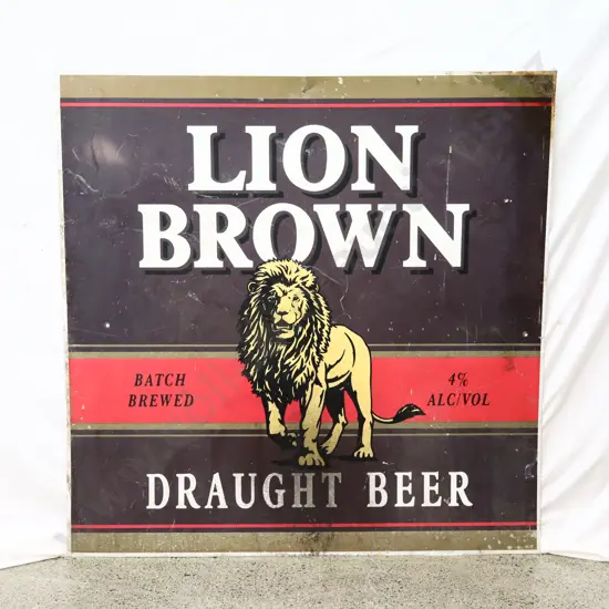 Lion Brown Tin Sign